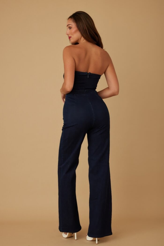 Open flap layer strapless jumpsuit - image 9