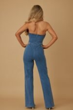 Open Flap Layer Strapless Jumpsuit - Image 15