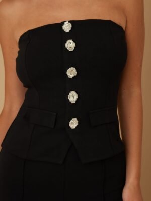 Classy Two Piece Sets With Oval Crystal Stone Classy Two Piece Sets With Oval Crystal Stone