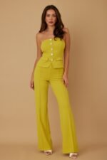 Classy Two Piece Sets With Oval Crystal Stone - Image 3