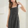 Prime Ribbed Knit Overall Romper