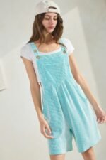 Prime Ribbed Knit Overall Romper - Image 4