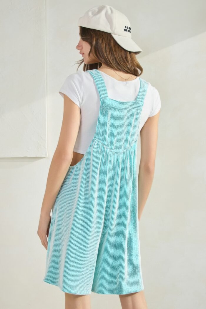 Prime ribbed knit overall romper - image 6