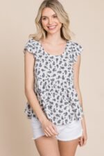 Paisley Flutter Sleeves Top