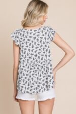 Paisley Flutter Sleeves Top - Image 8