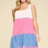 Color Block Babydoll Dress