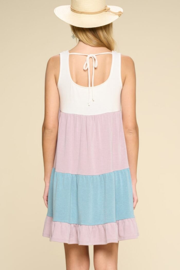 Color block babydoll dress - image 9