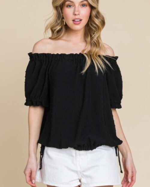 Airflow Dot Off-shoulder Fashion Top