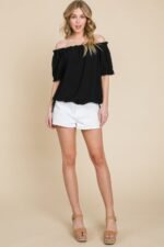 Airflow Dot Off-shoulder Fashion Top - Image 2