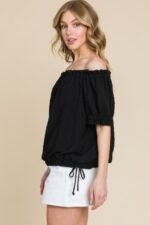Airflow Dot Off-shoulder Fashion Top - Image 4