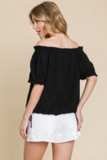 Airflow Dot Off-shoulder Fashion Top - Image 5