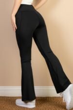 High Waist Side Pocket Flare Leggings - Image 5