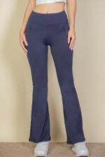 High Waist Side Pocket Flare Leggings - Image 6