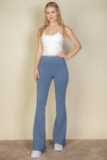 High Waist Side Pocket Flare Leggings - Image 12