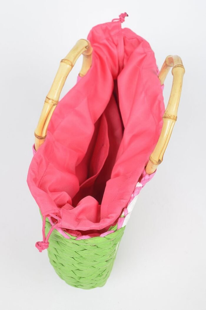 Faux straw crochet watermelon handbag - image 5