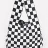 Checker Poly Woven Bag