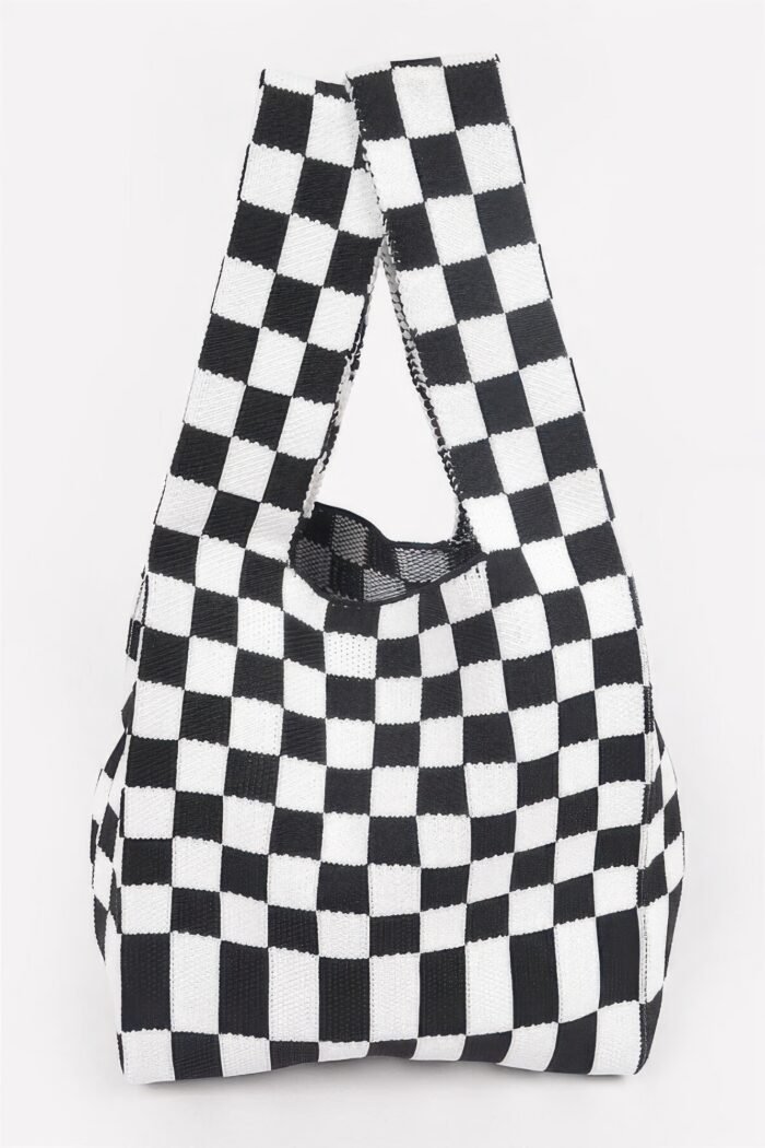 Checker poly woven bag - image 1