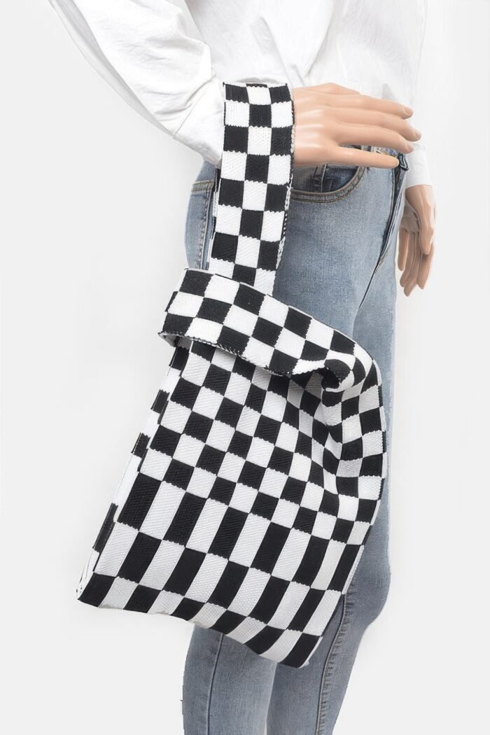 Checker poly woven bag - image 2