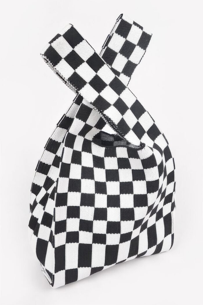 Checker poly woven bag - image 4
