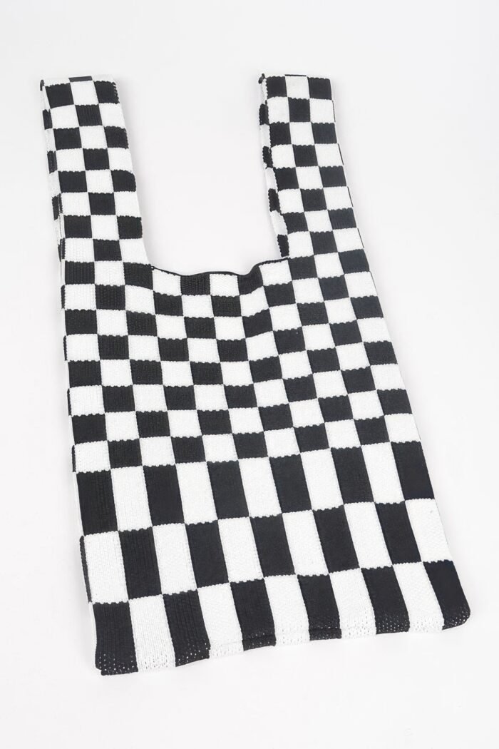 Checker poly woven bag - image 5
