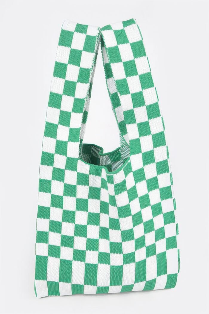 Checker poly woven bag - image 7