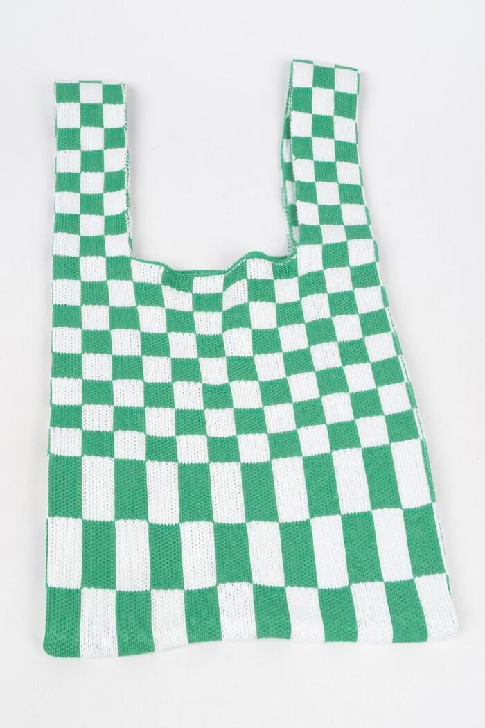 Checker poly woven bag - image 9