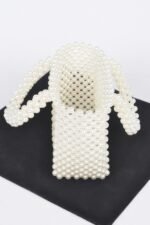 Hand Made Faux Pearl Bead Small Tote Bag - Image 6