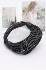 Faux Leather Rope Hobo Bag - Image 3