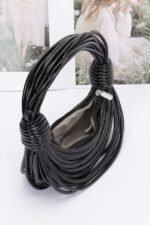 Faux Leather Rope Hobo Bag - Image 4