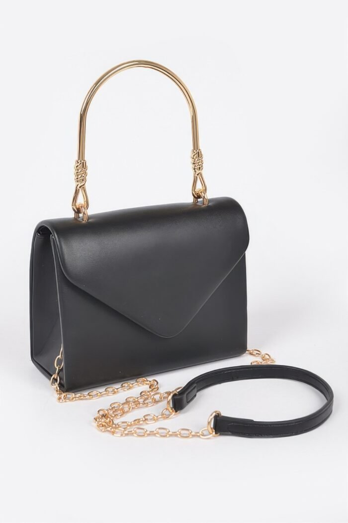Vegan metal handle bag - image 1