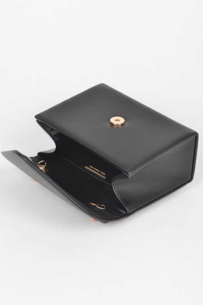 Vegan metal handle bag - image 3