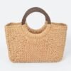 Round Handle Straw Tote Bag