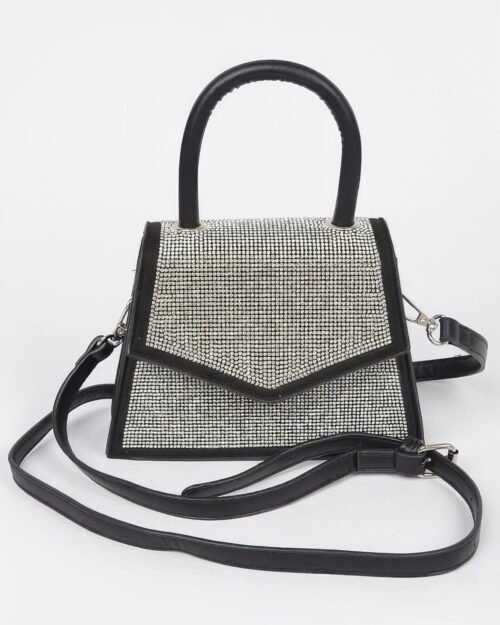 Rhinestone Top Handle Crossbody Bag