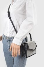 Rhinestone Top Handle Crossbody Bag - Image 2