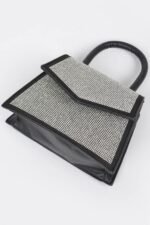 Rhinestone Top Handle Crossbody Bag - Image 3