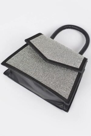 Rhinestone Top Handle Crossbody Bag