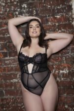 Black Plus Size Cameryn Bodysuit - Image 3