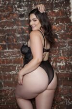 Black Plus Size Cameryn Bodysuit - Image 4