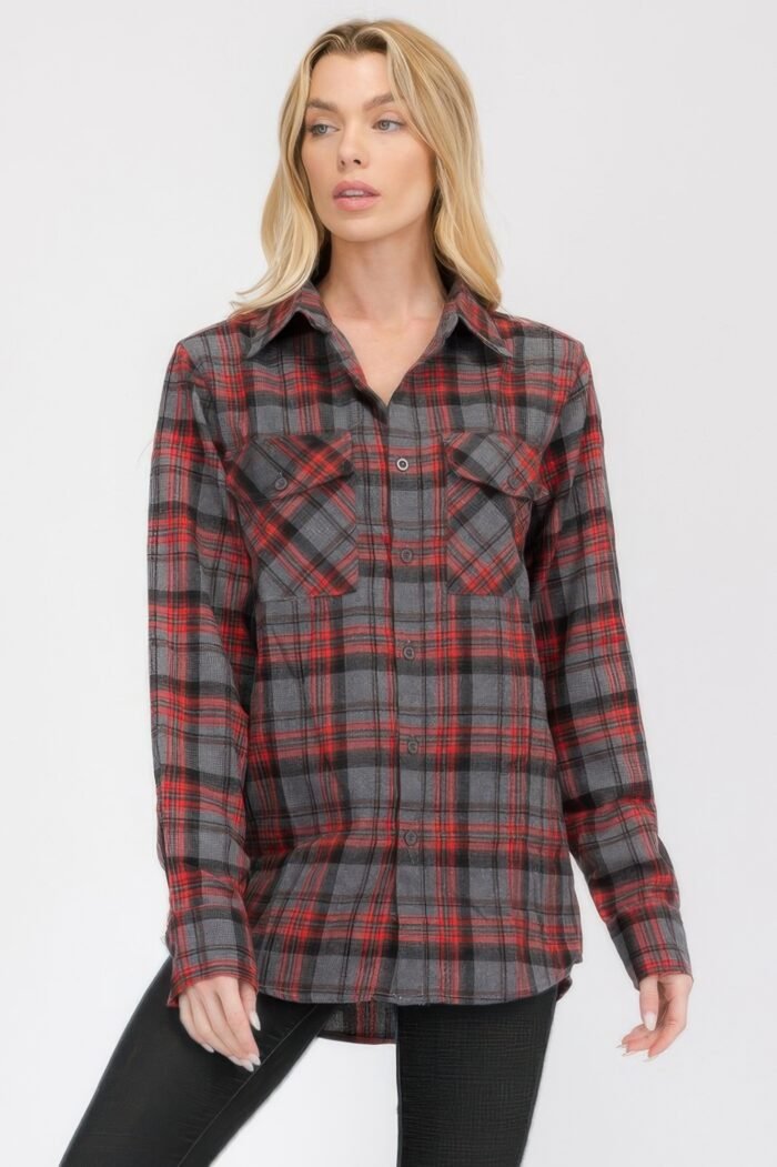 Oversized plaid flannel - image 1