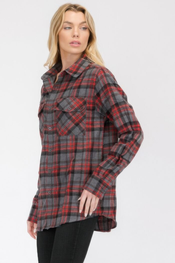 Oversized plaid flannel - image 2