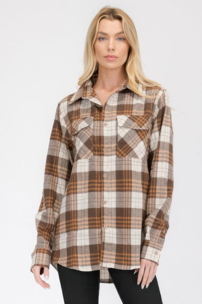 Oversized plaid flannel - image 5