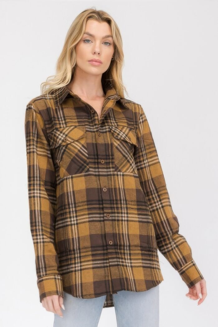 Oversized plaid flannel - image 6