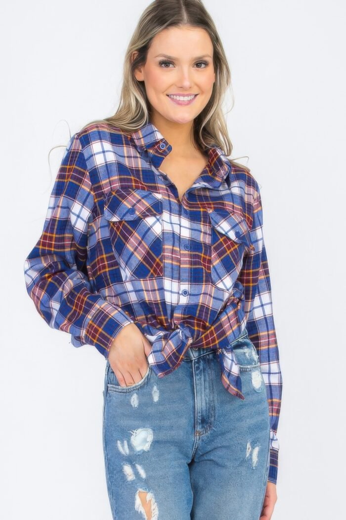 Oversized plaid flannel - image 7