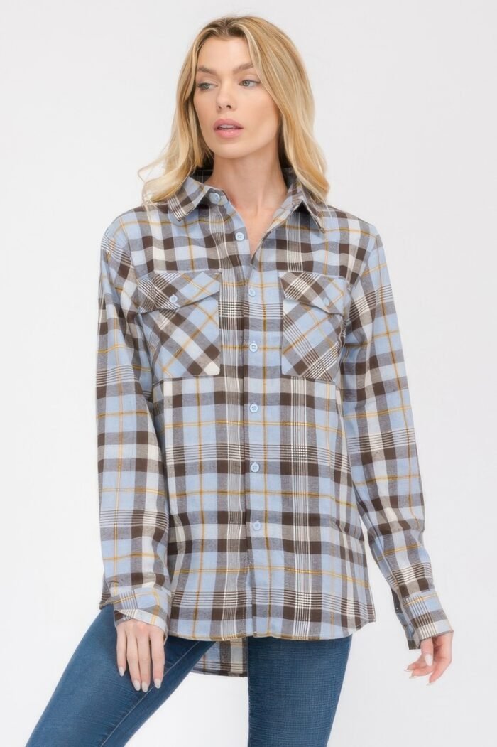 Oversized plaid flannel - image 9