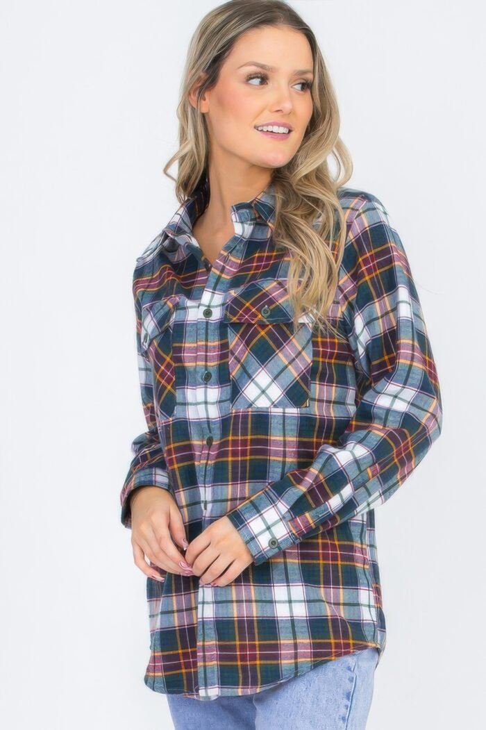 Oversized plaid flannel - image 10