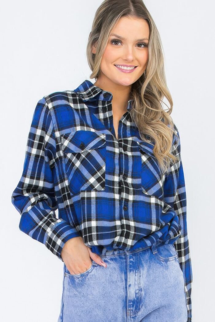Oversized plaid flannel - image 13