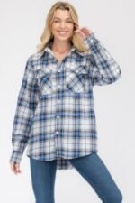 Womens Boyfriend Long Sleeve Checkered Flannel - Image 11