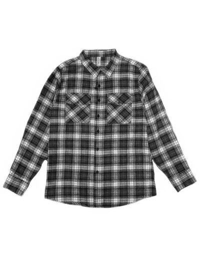 Womens Boyfriend Long Sleeve Checkered Flannel Womens Boyfriend Long Sleeve Checkered Flannel