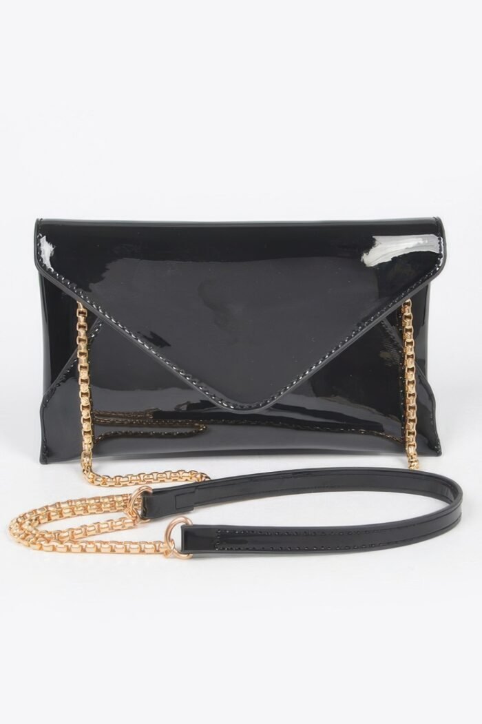 Enamel envelope clutch - image 1