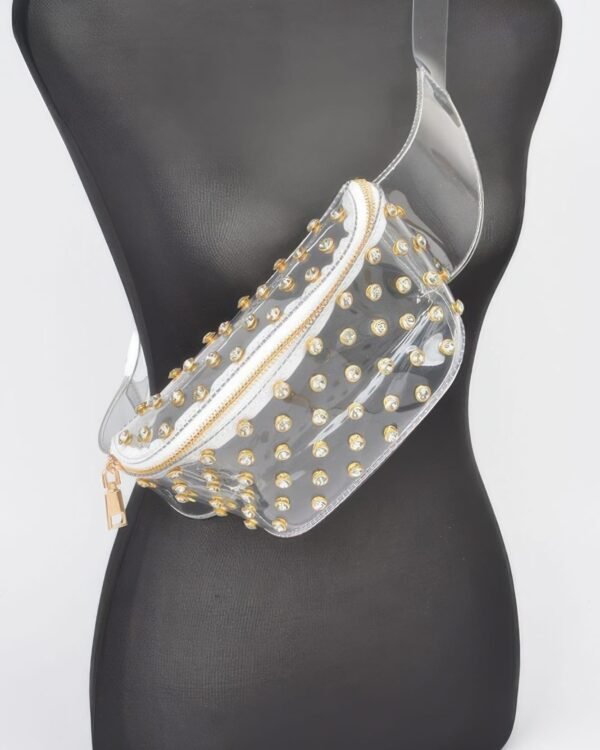 Transparent Rhinestone Studded Fanny Pack